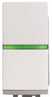 Выключатель кнопочный с подсветкой без рамки ABB Niessen Zenit 1-кл. 1 мод. N2104.5 BL белый картинка